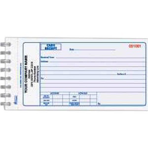 Two Part Cash Receipt Books, Custom Made With Your Logo!