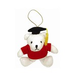 Custom Decorated White Bear Plush Ornaments!