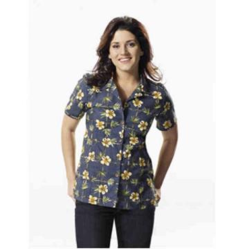Womens Bamboo Garden Hawaiian Camp Shirts, Custom Imprinted With Your Logo!