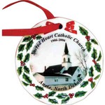 Custom Decorated Wreath Shaped Porcelain Ornaments!