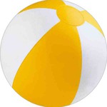 Custom Imprinted Yellow and White Alternating Color Beach Balls!