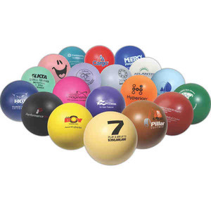 Yellow Color Stress Balls, Custom Decorated With Your Logo!