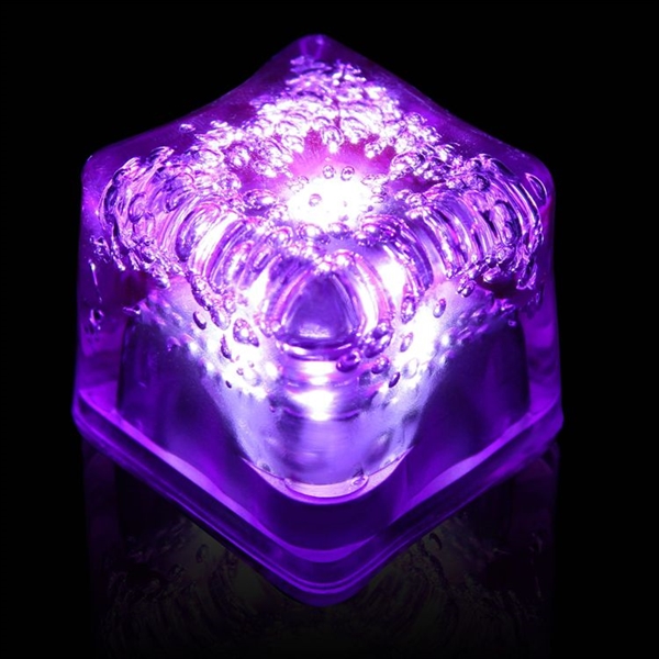 Purple Light Up Ice Cubes, Custom Decorated With Your Logo!