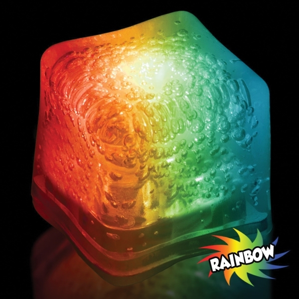 Red Cool Gel Light Up Ice Cubes, Customized With Your Logo!