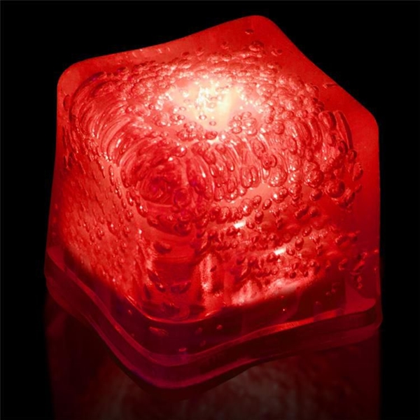 Red Cool Gel Light Up Ice Cubes, Customized With Your Logo!