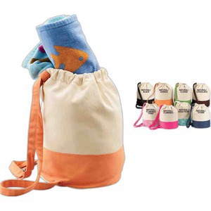 Organic Cotton Drawstring Backpacks, Custom Printed With Your Logo!