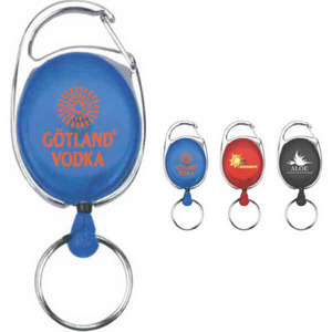 1 Day Service Translucent Retractable Key Rings, Custom Decorated With Your Logo!