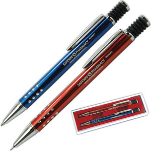 1 Day Service Velvet Pouch Mechanical Pencils, Custom Decorated With Your Logo!