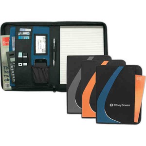 Zippered Portfolio Writing Pads, Custom Printed With Your Logo!