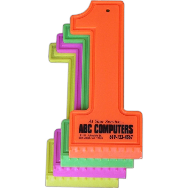 Number One Shaped Ice Scrapers, Custom Printed With Your Logo!