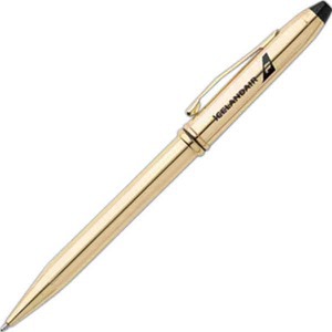 10 Karat Gold Townsend Cross Pens, Custom Printed With Your Logo!