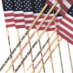 Custom Printed 12 Inch by 18 Inch American Flags