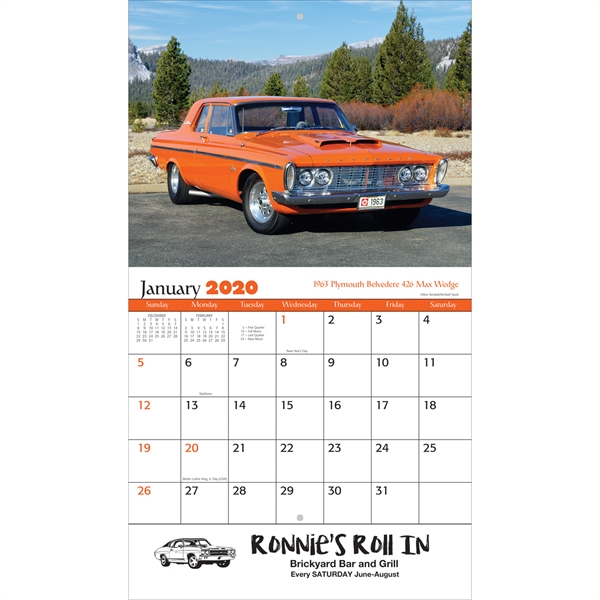 American Muscle Appointment Calendars, Custom Made With Your Logo!