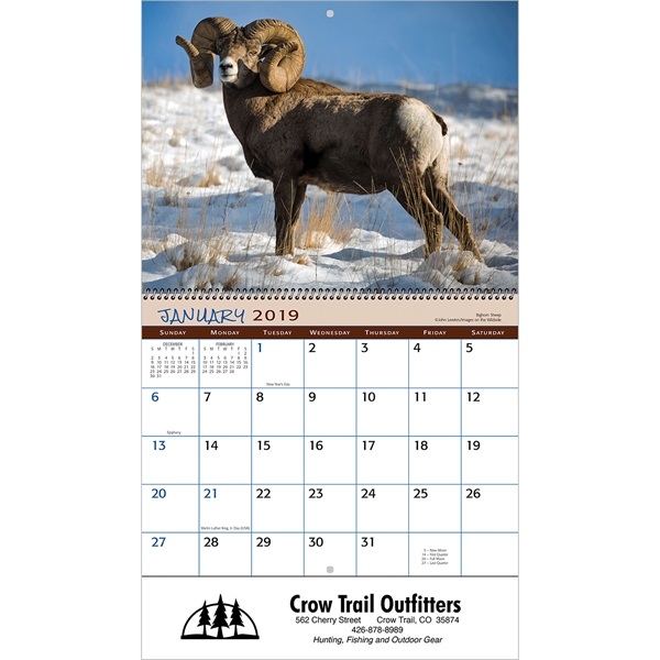 Wild Life Art Executive Calendars, Custom Imprinted With Your Logo!