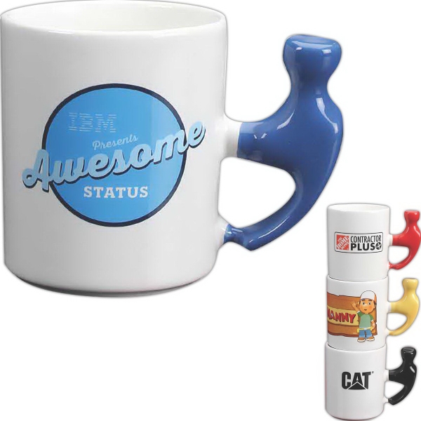 Hammer Handle Shaped Mugs, Customized With Your Logo!