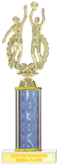 Custom Printed Double Action Male Basketball Player Trophies