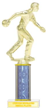 Custom Printed Male Bowler Bowling Trophies