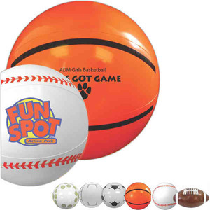 16 inch Baseball Beach Balls, Custom Imprinted With Your Logo!