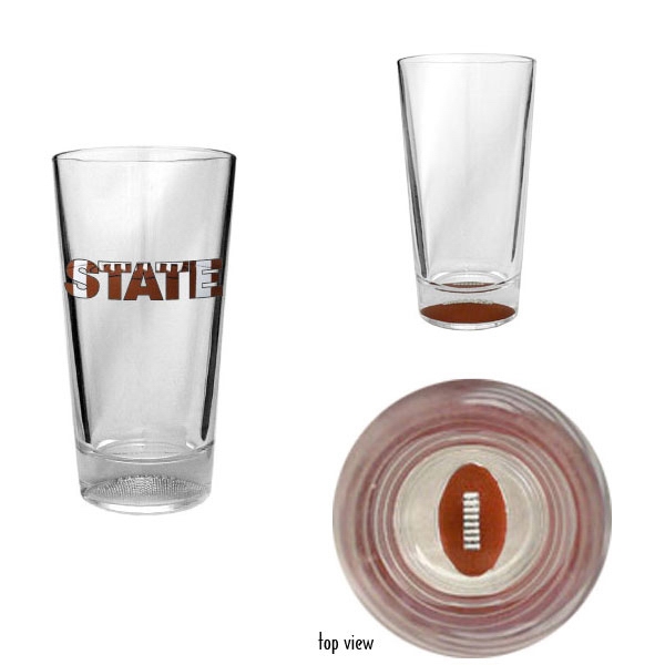 Football Shaped Glasses, Custom Printed With Your Logo!