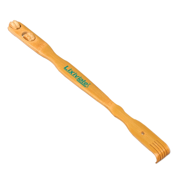 Wooden Back Scratchers with Dual Rollers, Custom Printed With Your Logo!