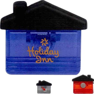 3 Day Service Jumbo House Shaped Magnetic Memo Holders and Clips, Customized With Your Logo!