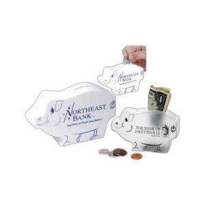 Piggy Shaped Savings Banks, Custom Printed With Your Logo!