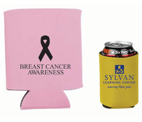 Pink Collapsible Can Coolers, Custom Printed With Your Logo!