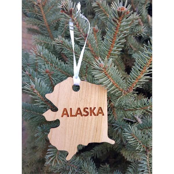 Alaska State Shaped Ornaments, Custom Imprinted With Your Logo!