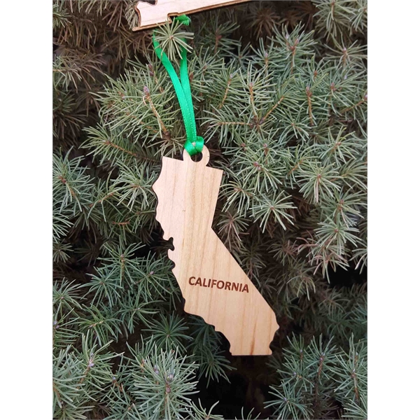 California State Shaped Ornaments, Custom Imprinted With Your Logo!