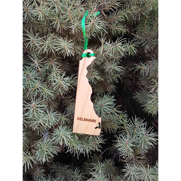 Delaware State Shaped Ornaments, Custom Imprinted With Your Logo!