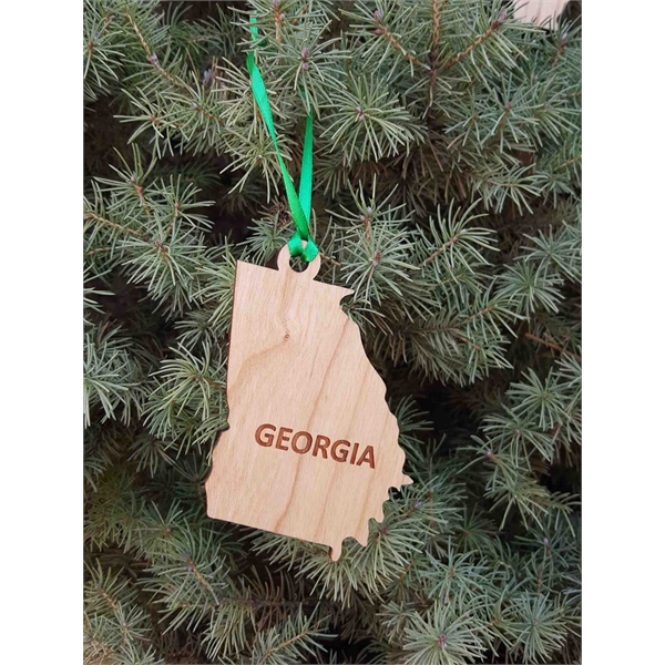 Georgia State Shaped Ornaments, Custom Imprinted With Your Logo!