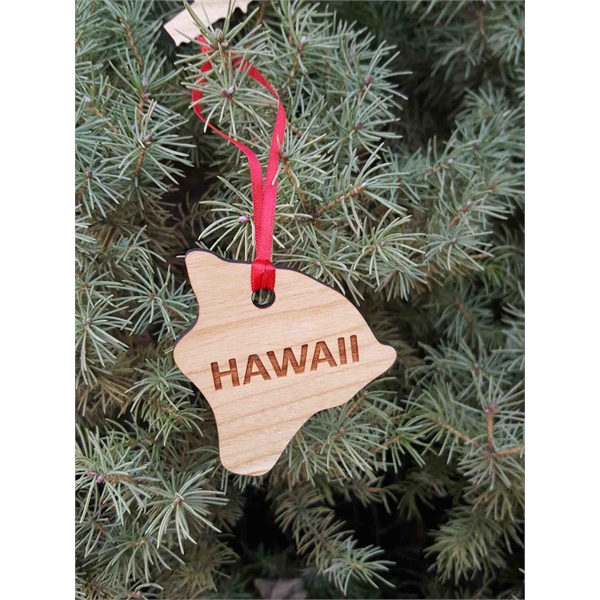Hawaii State Shaped Ornaments, Custom Imprinted With Your Logo!