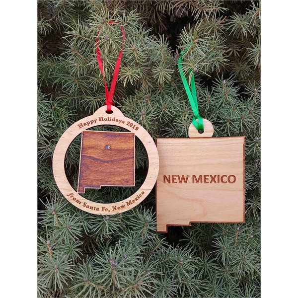 New Mexico State Shaped Ornaments, Custom Imprinted With Your Logo!
