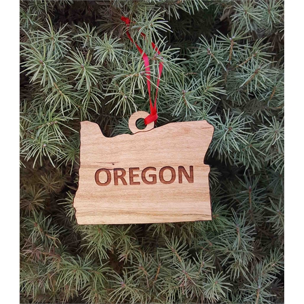 Oregon State Shaped Ornaments, Custom Imprinted With Your Logo!