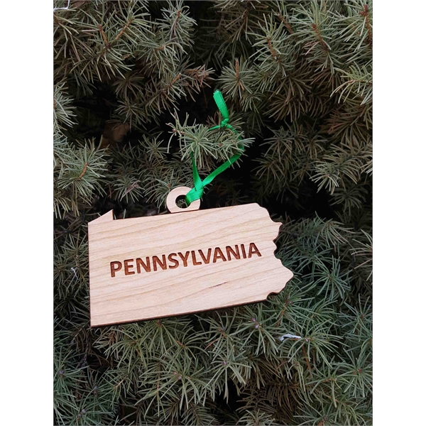 Pennsylvania State Shaped Ornaments, Custom Imprinted With Your Logo!