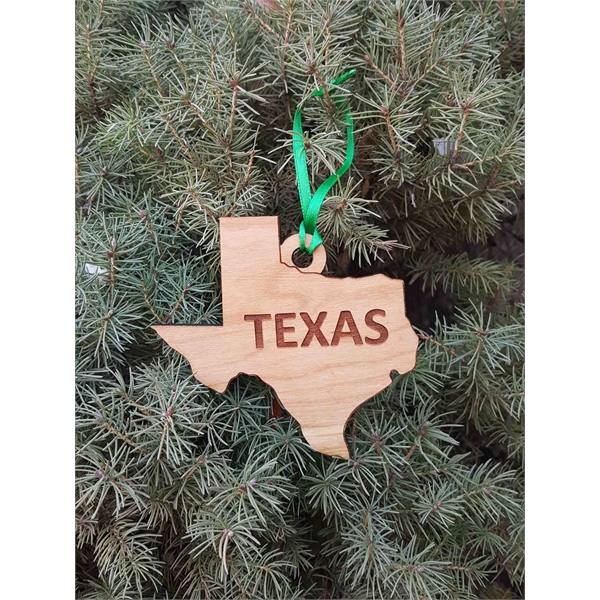 Texas State Shaped Ornaments, Custom Imprinted With Your Logo!