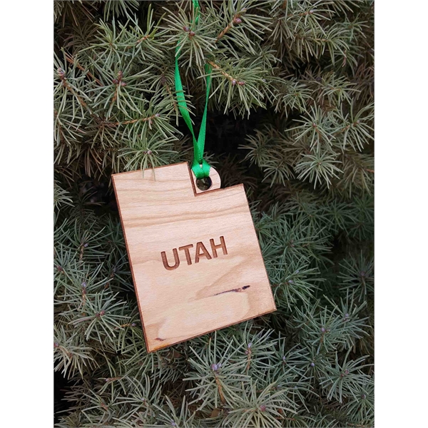Utah State Shaped Ornaments, Custom Imprinted With Your Logo!