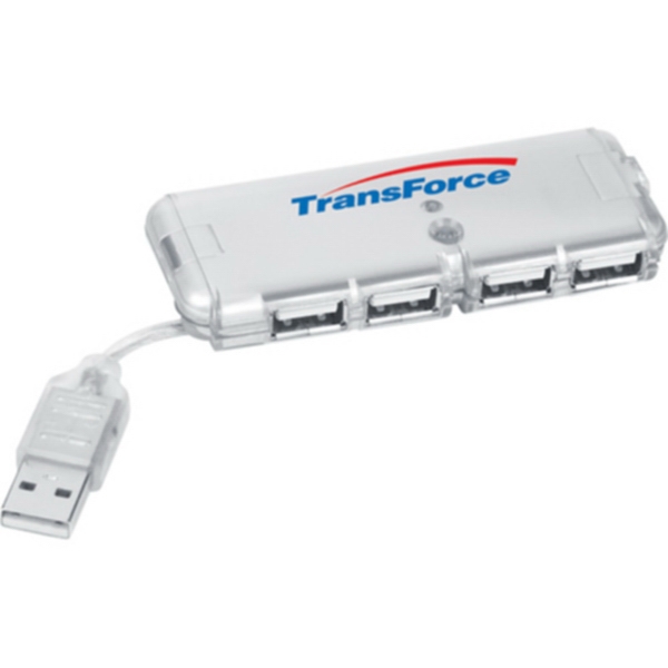 1 Day Service Twist Action 4-Port USB Hubs, Custom Printed With Your Logo!