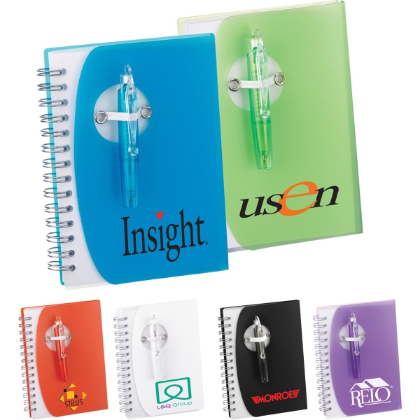 1 Day Service Notebooks with Folding Mini Pens, Customized With Your Logo!