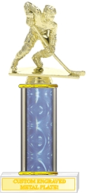 Male Action Hockey Player Trophies, Custom Engraved With Your Logo!