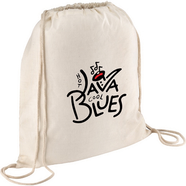 Cotton Twill Drawstring Backpacks, Custom Printed With Your Logo!