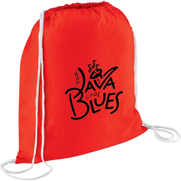 Cotton Twill Drawstring Backpacks, Custom Printed With Your Logo!