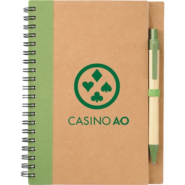 Eco Friendly Pens with Notebook, Custom Printed With Your Logo!