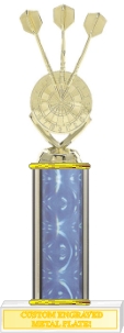 Dartboard Trophies, Custom Engraved With Your Logo!