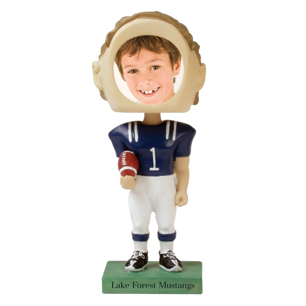 Football Player Bobble Head Picture Frames, Custom Imprinted With Your Logo!