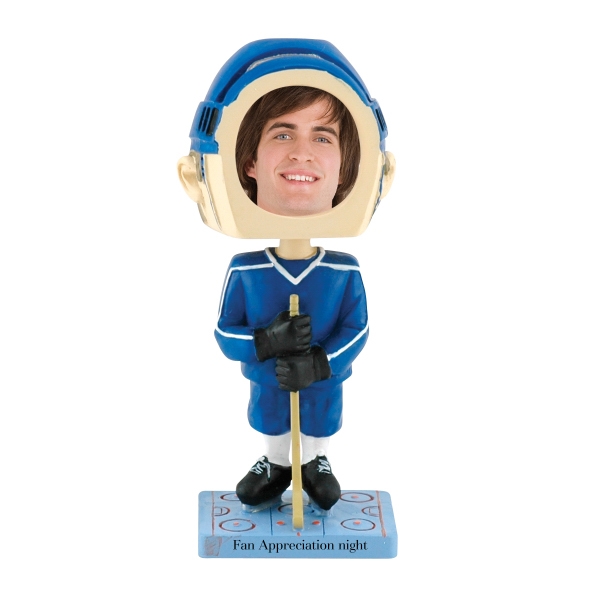 Hockey Player Bobble Head Picture Frames, Custom Printed With Your Logo!