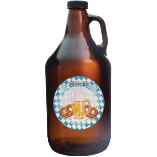 Amber Growlers, Custom Imprinted With Your Logo!