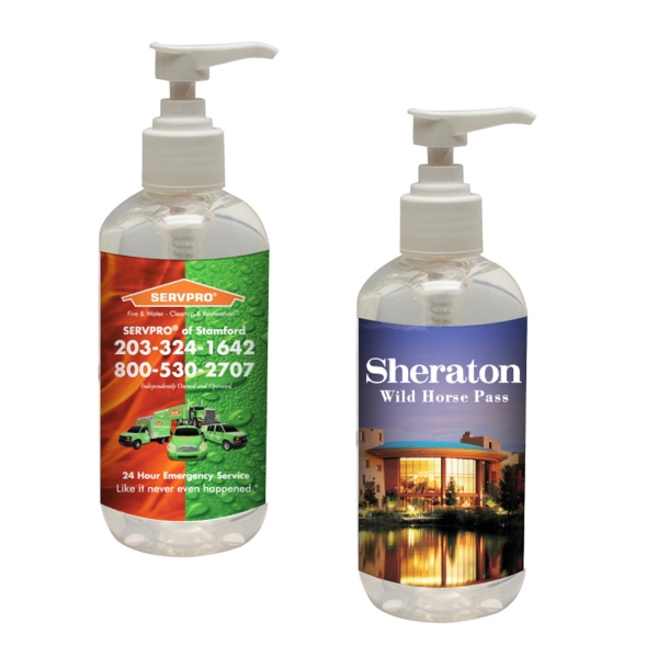 Antibacterial Hand Sanitizer Pump Bottles, Custom Printed With Your Logo!