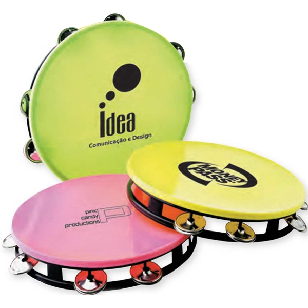 Custom Printed Large Neon Tambourines