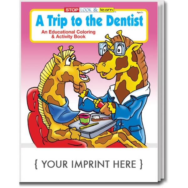 Dentist Themed Coloring Books, Custom Imprinted With Your Logo!